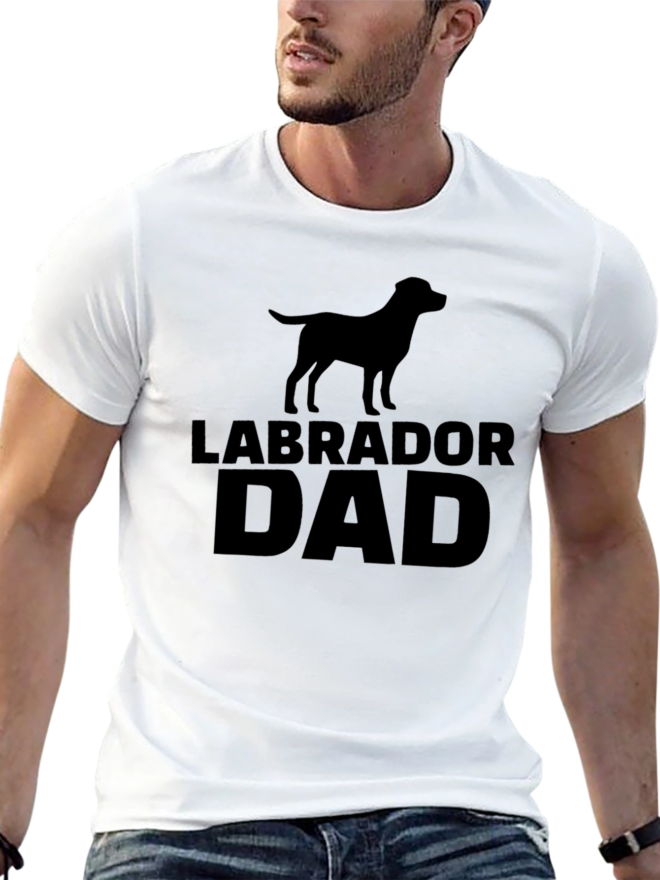 Labrador Dad Black T-Shirt