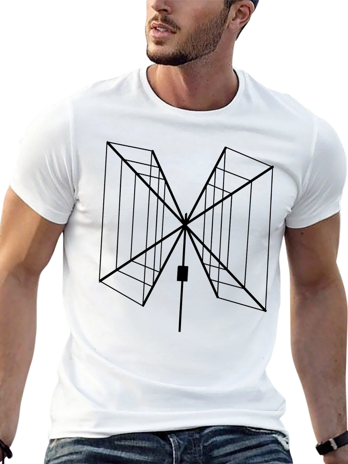 Geometric Black Graphic Tee - Modern Style