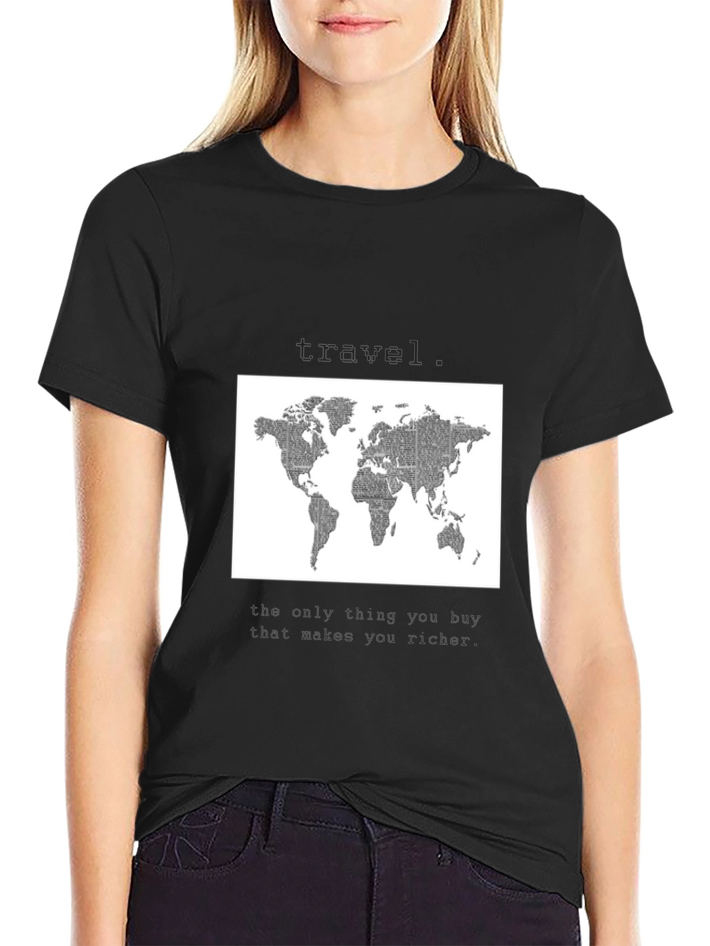 World Map Travel T-Shirt - Wanderlust Style