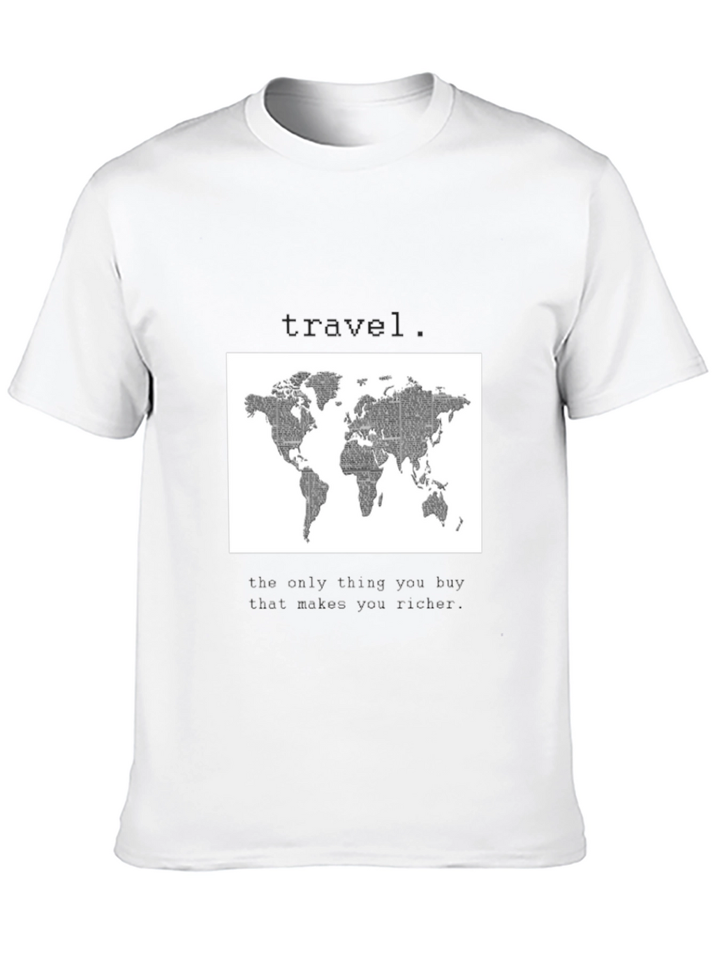 World Map Travel T-Shirt - Wanderlust Style