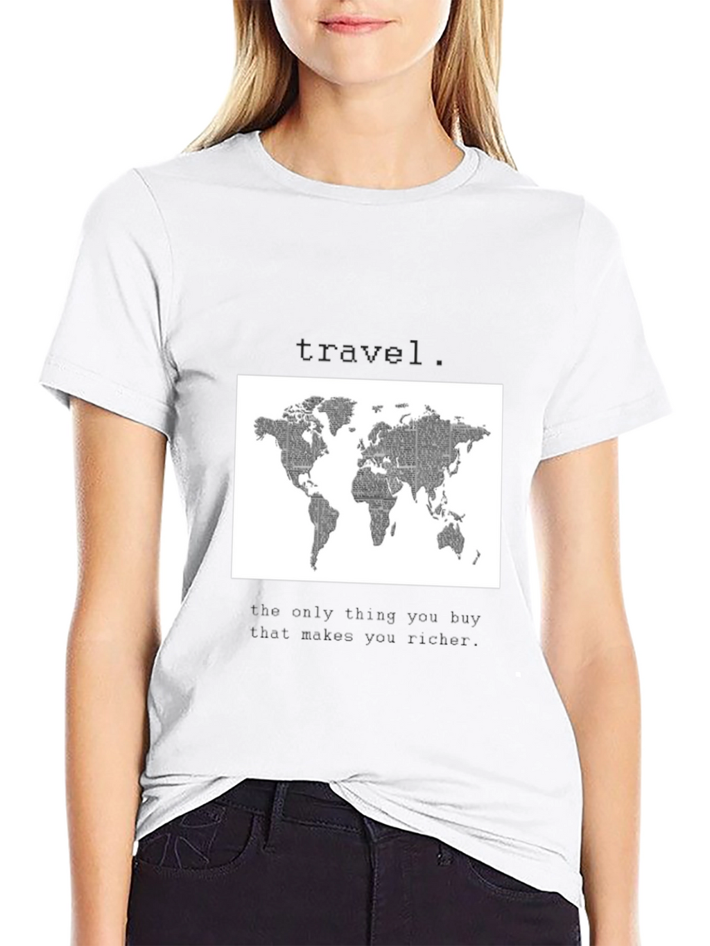 World Map Travel T-Shirt - Wanderlust Style