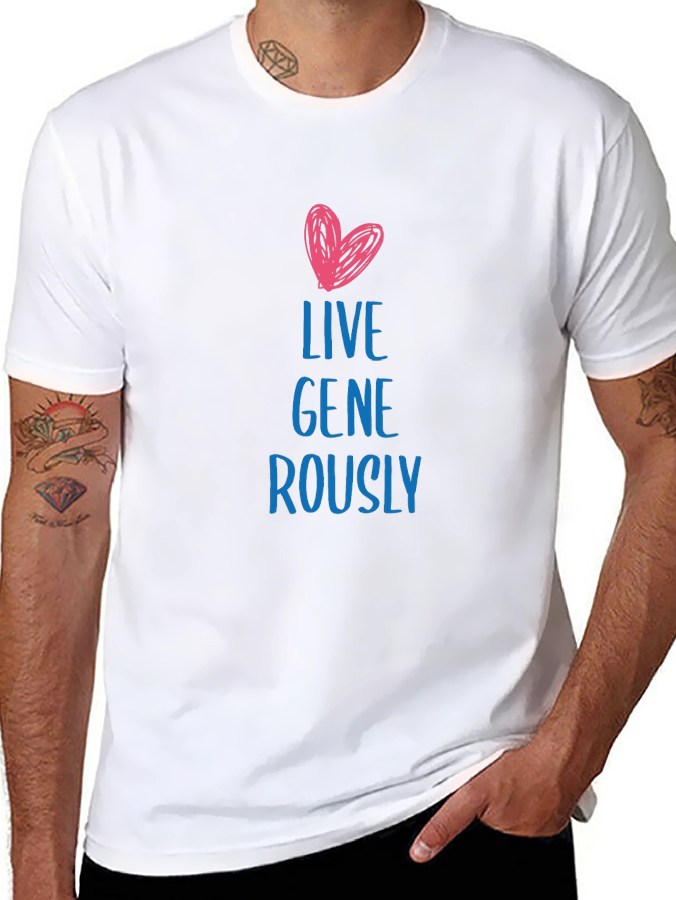 Live Generously Black T-Shirt