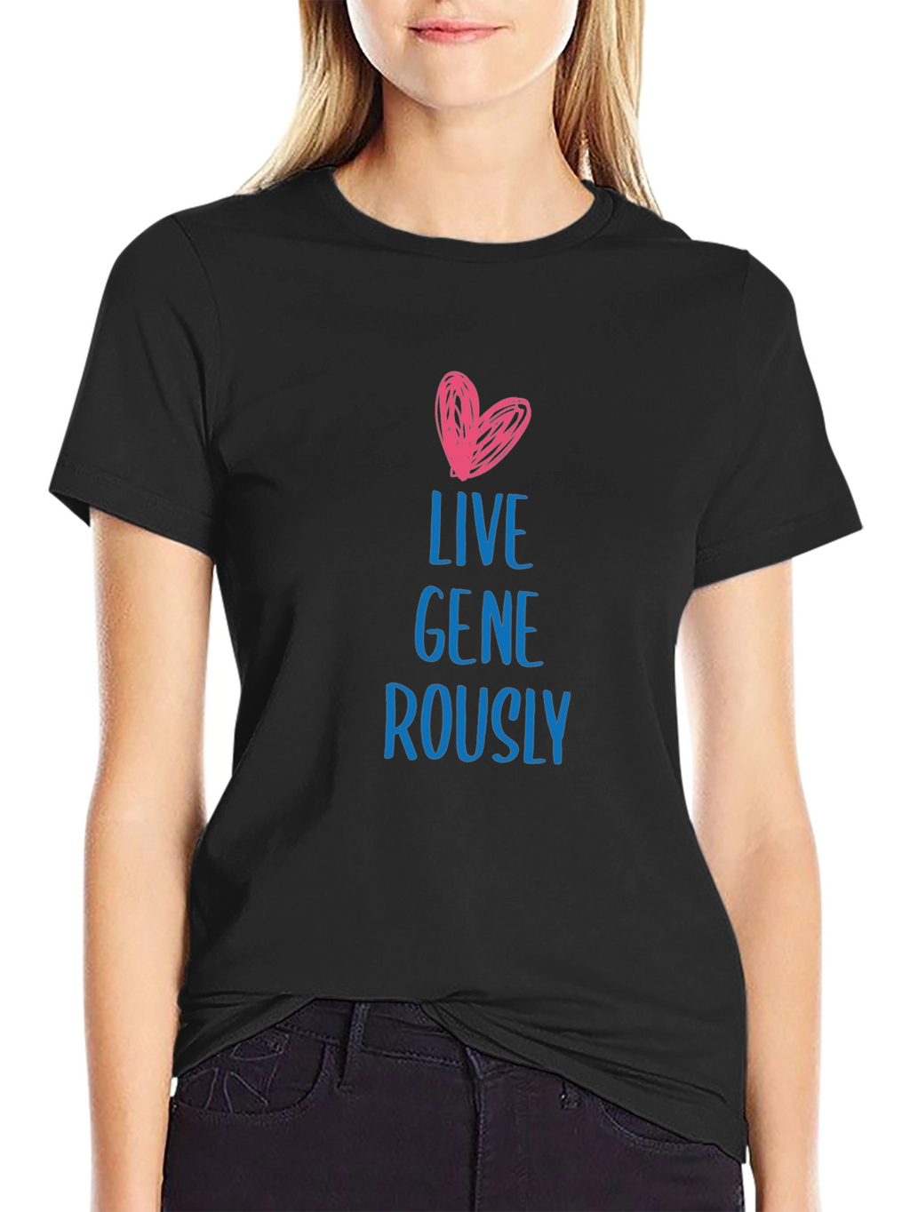 Live Generously Black T-Shirt