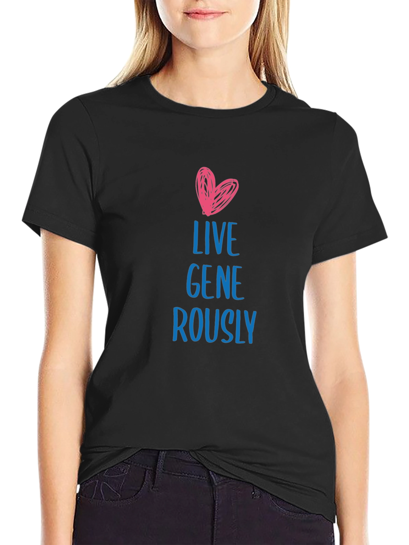 Live Generously Black T-Shirt
