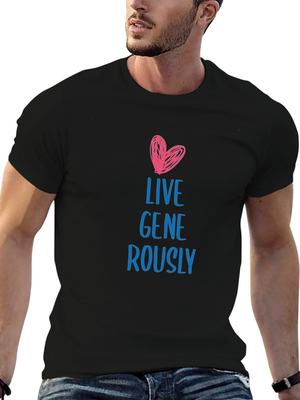 Live Generously Black T-Shirt