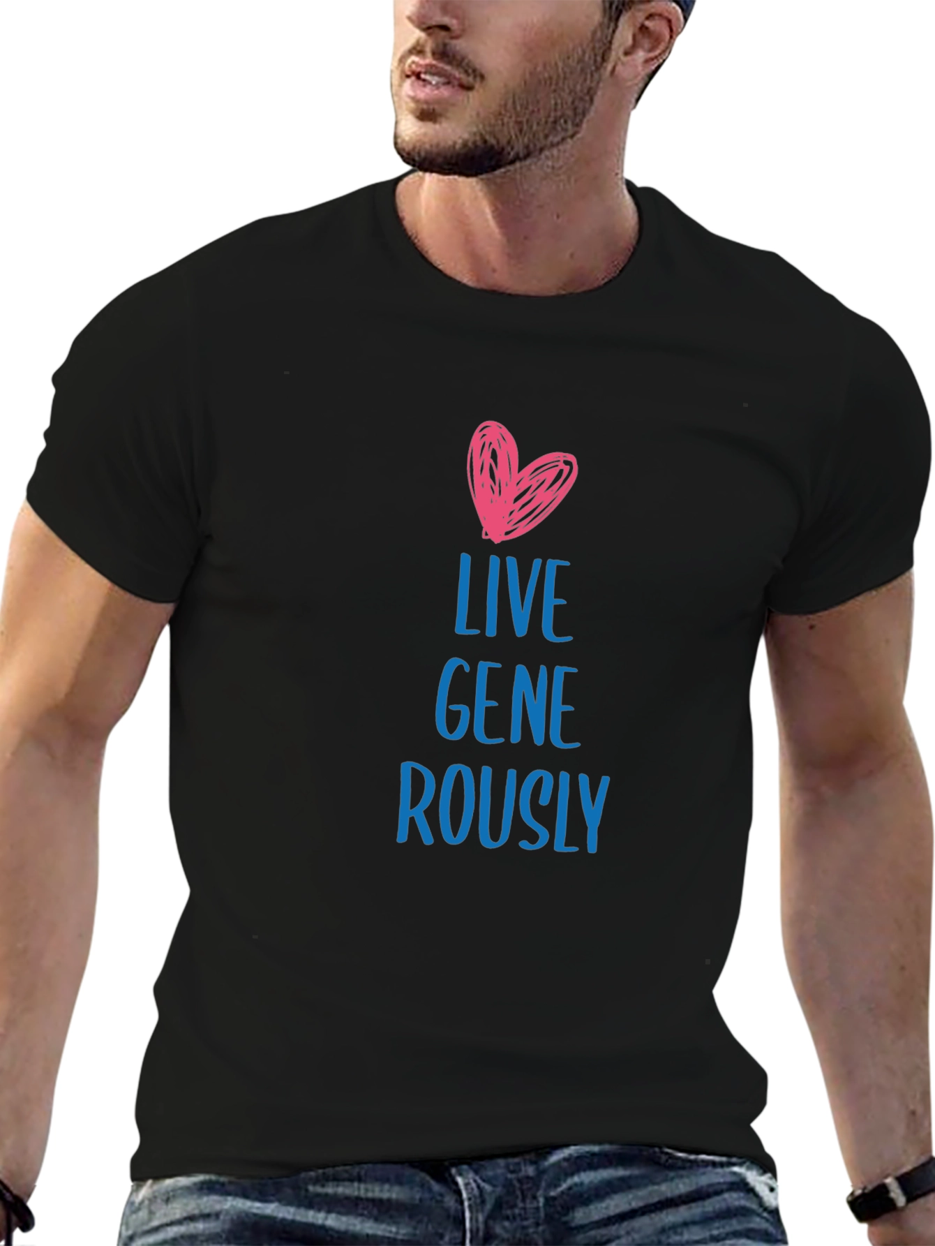 Live Generously Black T-Shirt