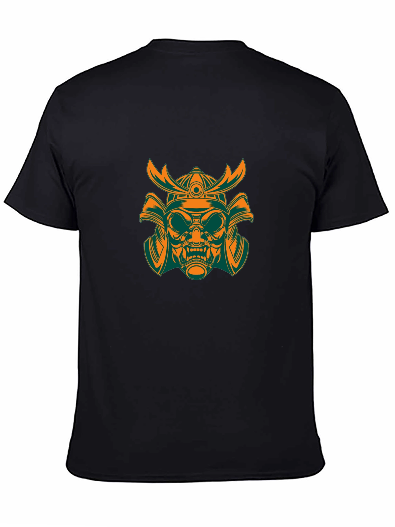 Samurai Mask Graphic T-Shirt - Mens Black Tee