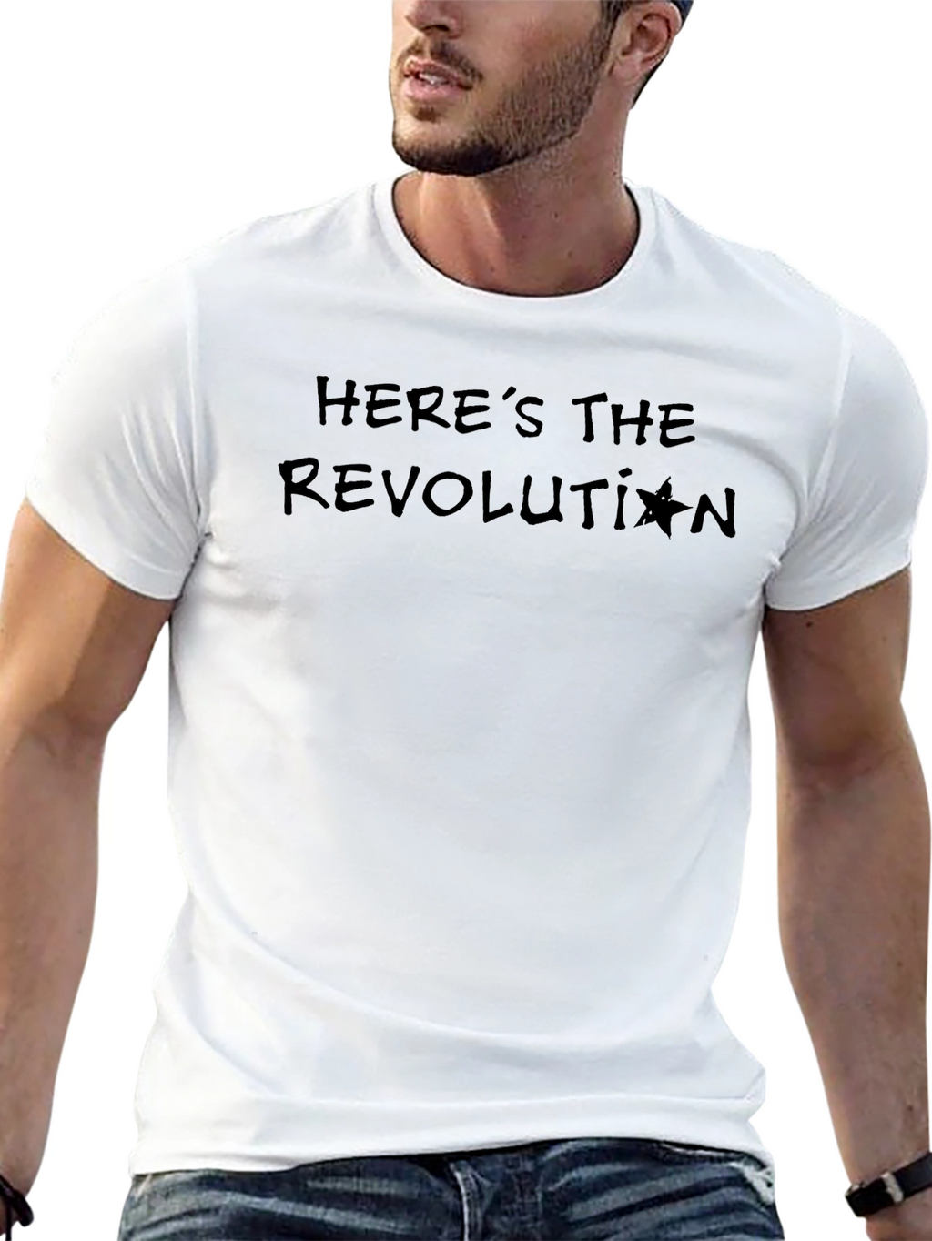 Heres the Revolution T-Shirt - Black