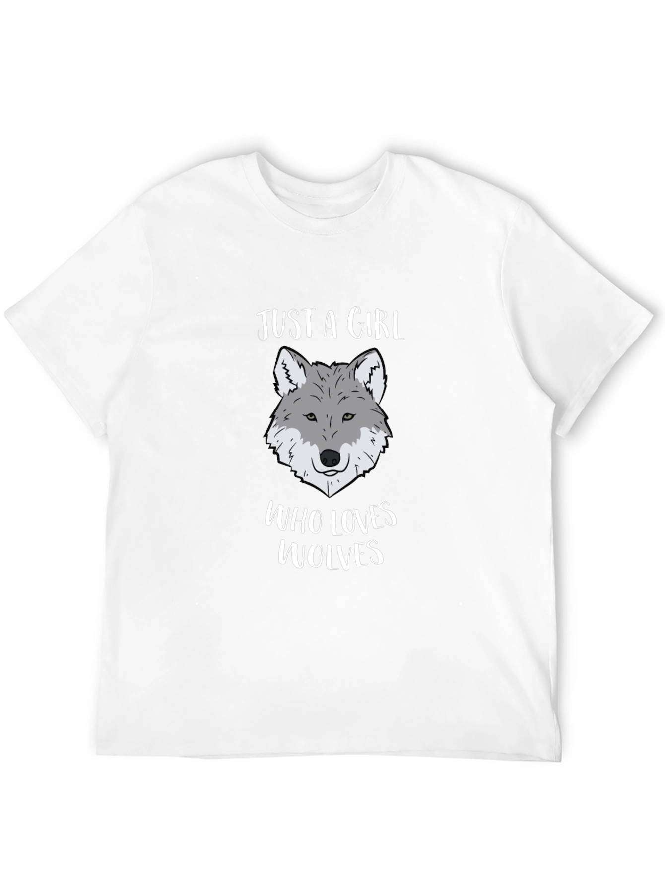 Just a Girl Who Loves Wolves Graphic T-Shirt