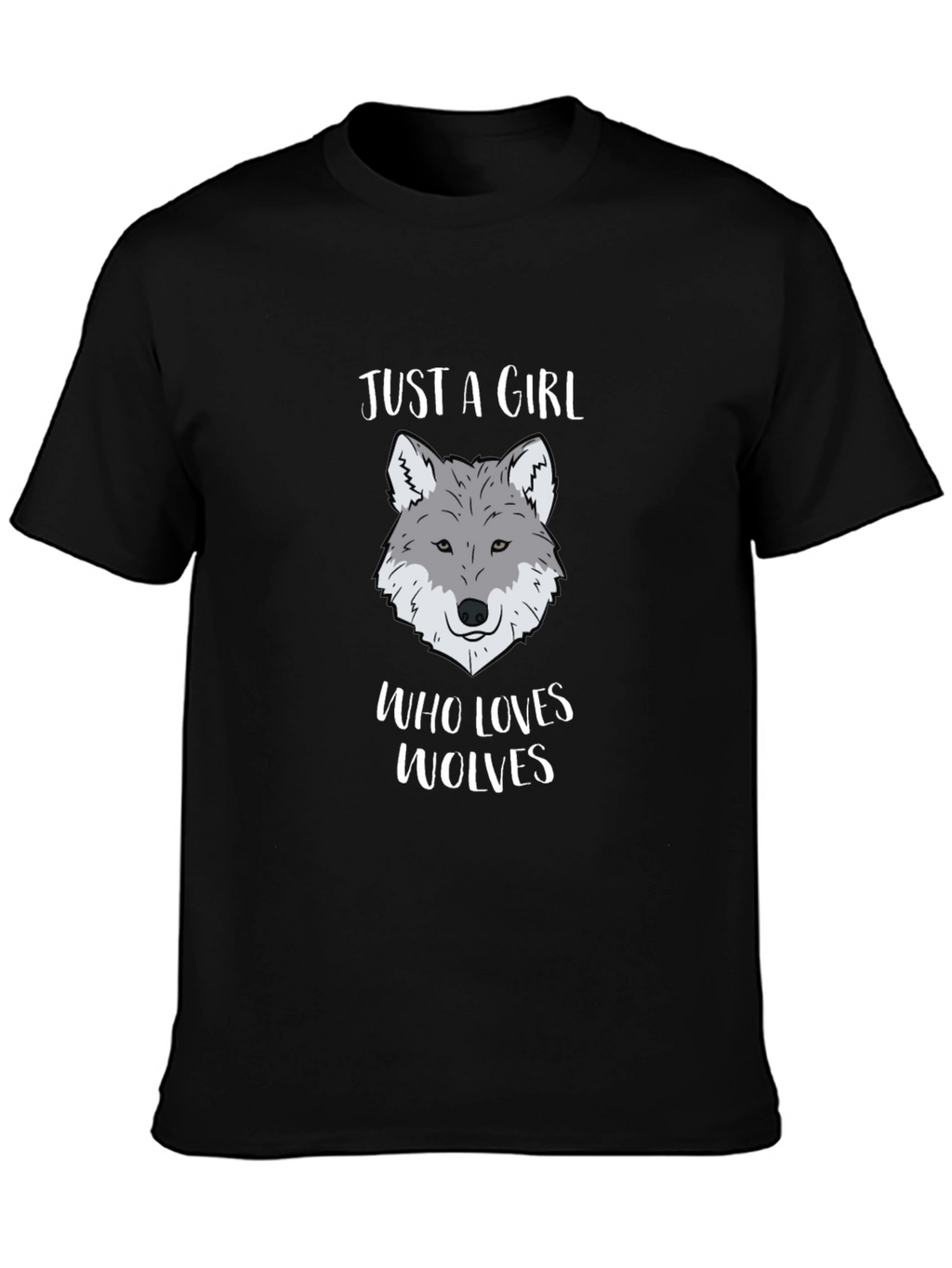 Just a Girl Who Loves Wolves Graphic T-Shirt