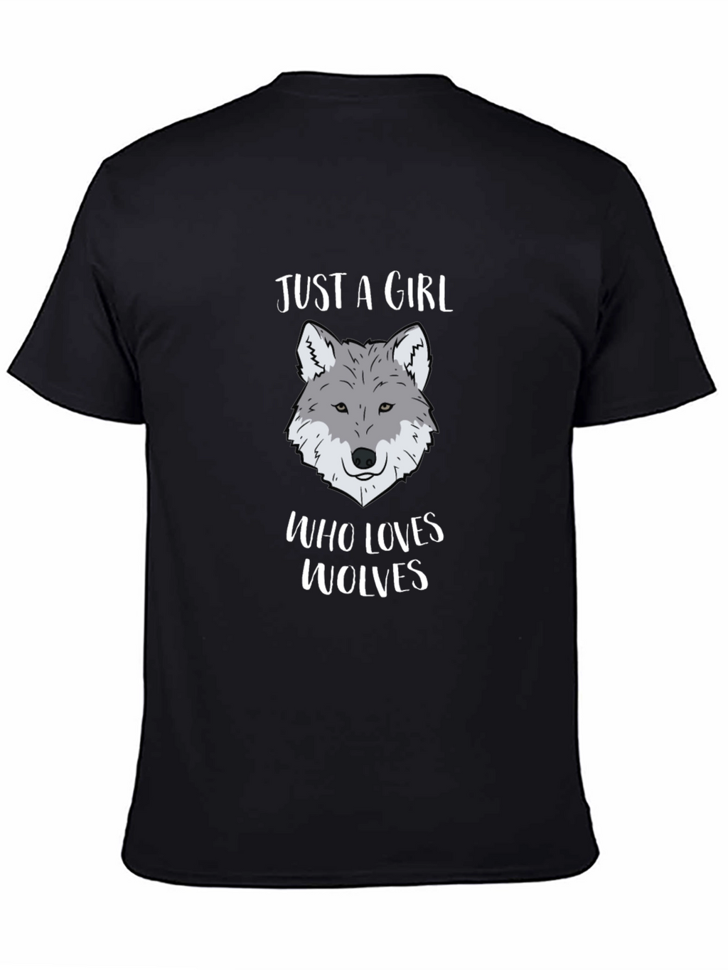 Just a Girl Who Loves Wolves Graphic T-Shirt