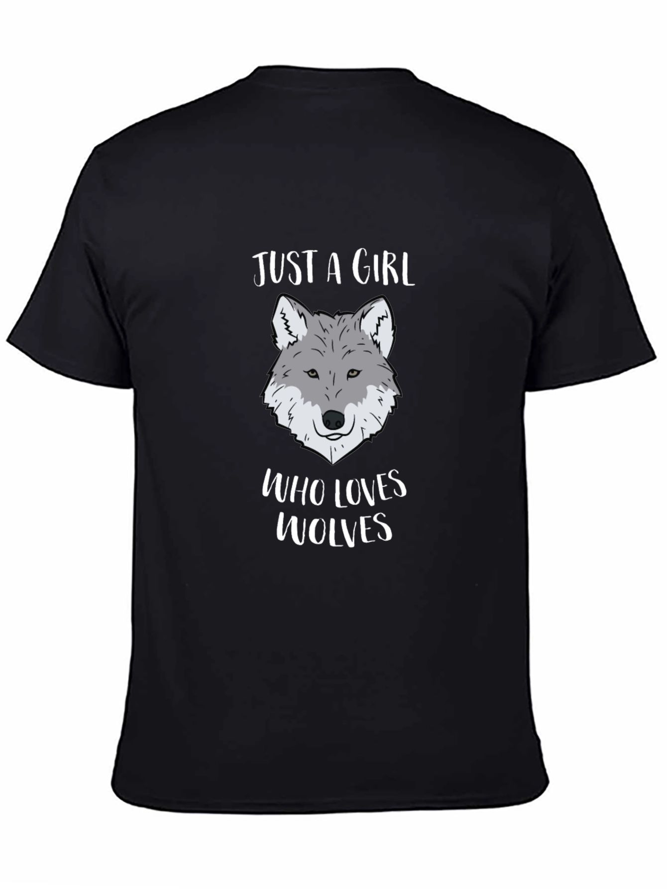 Just a Girl Who Loves Wolves Graphic T-Shirt