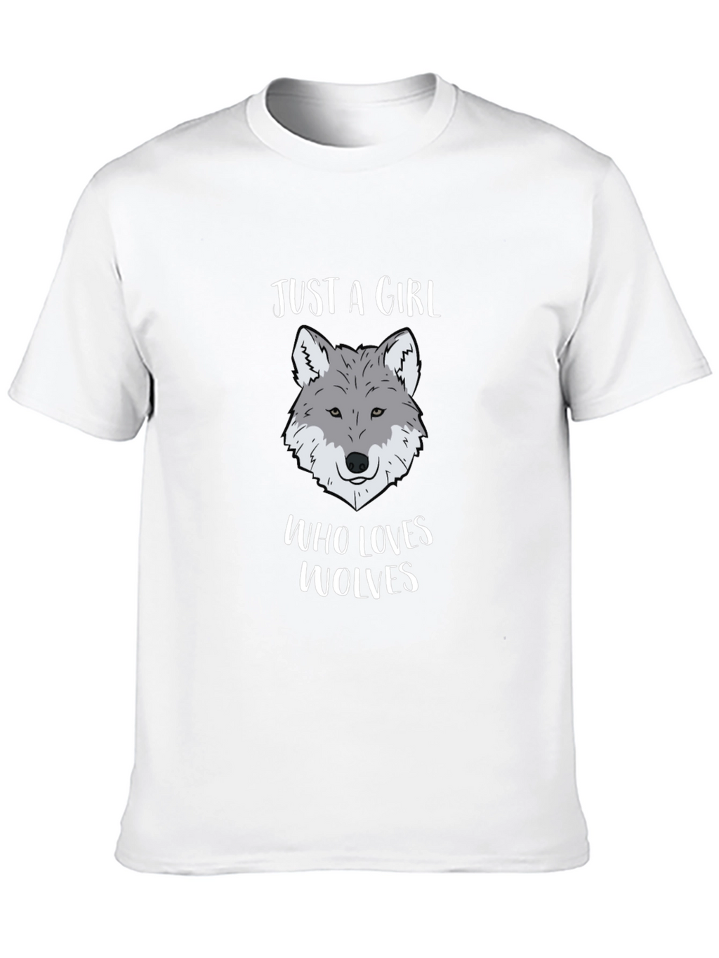 Just a Girl Who Loves Wolves Graphic T-Shirt