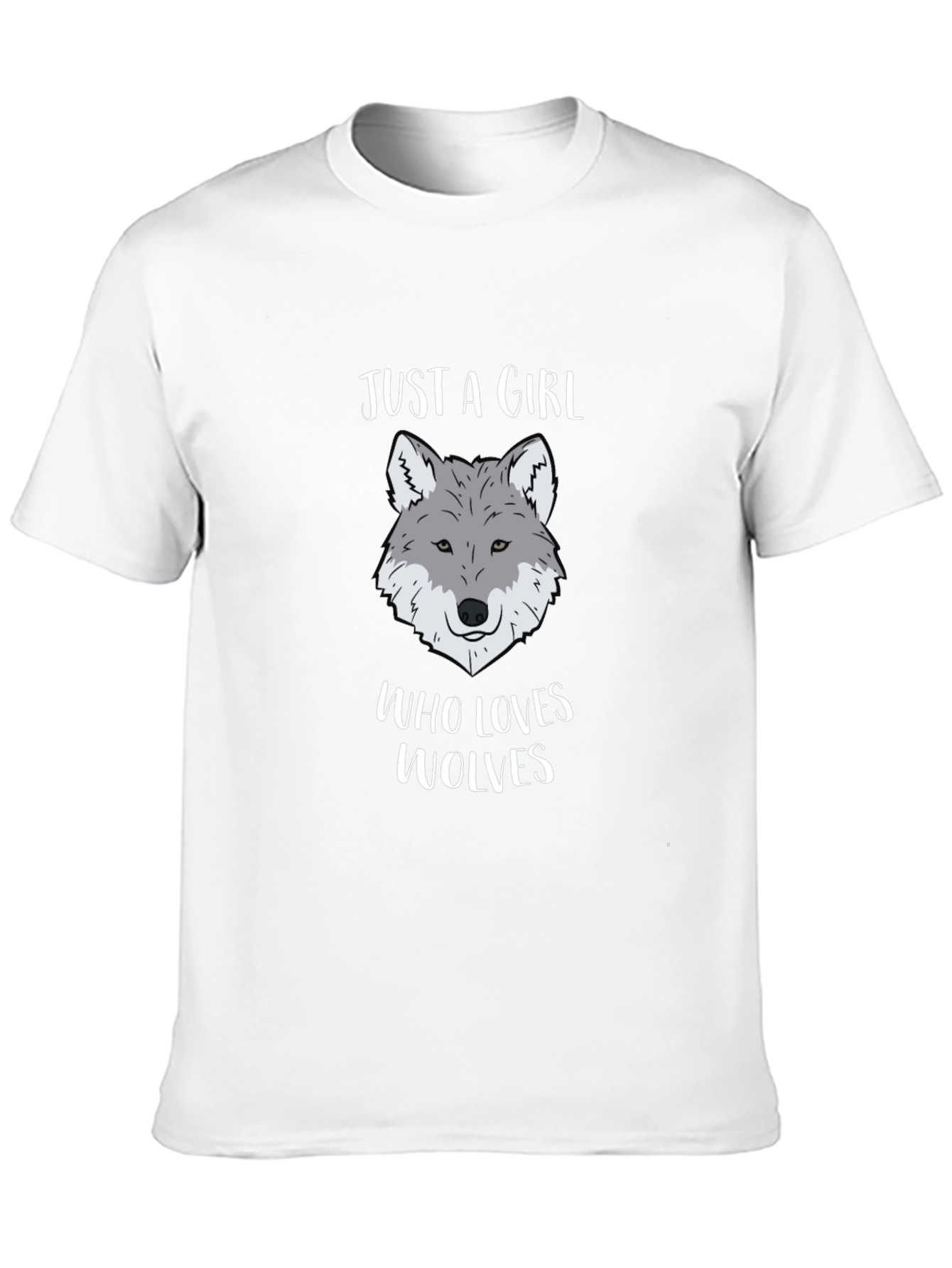 Just a Girl Who Loves Wolves Graphic T-Shirt