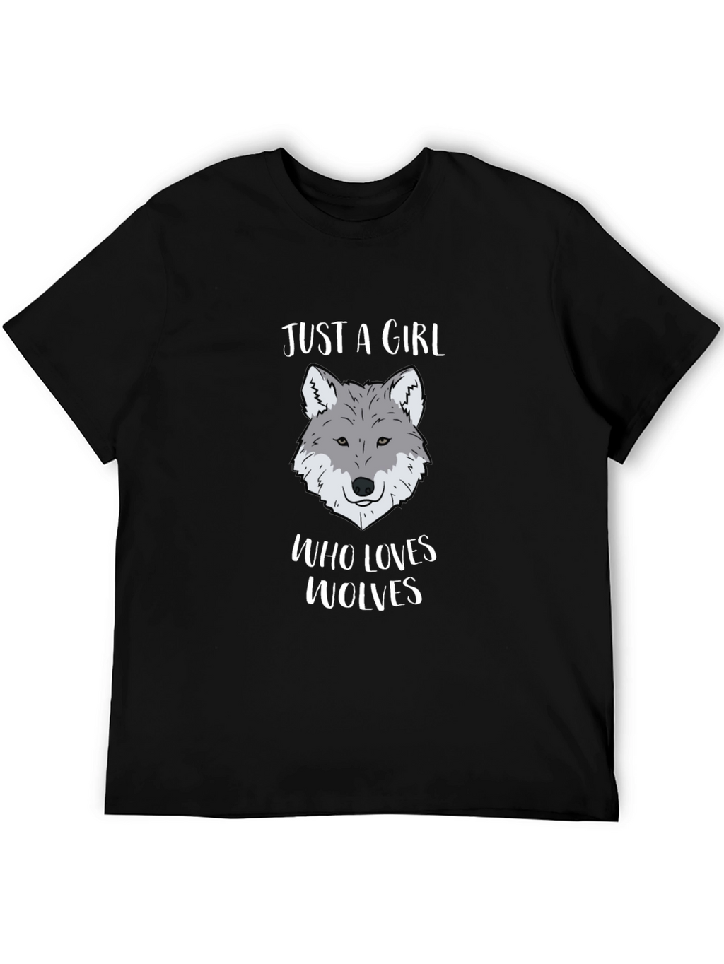 Just a Girl Who Loves Wolves Graphic T-Shirt