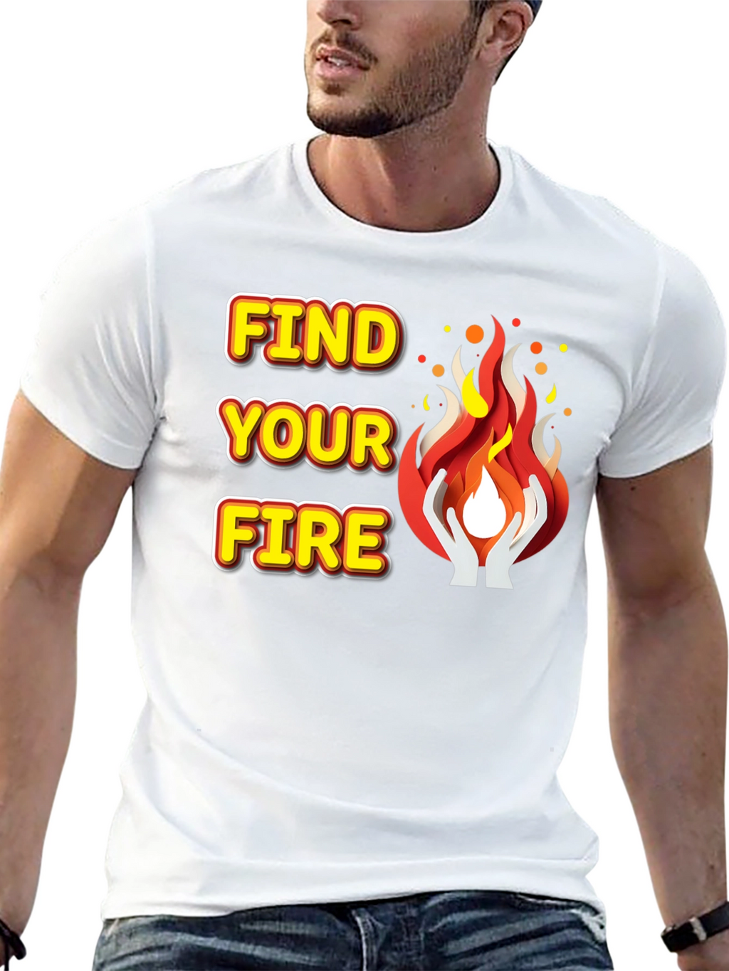 Find Your Fire Graphic Tee - Motivational T-Shirt