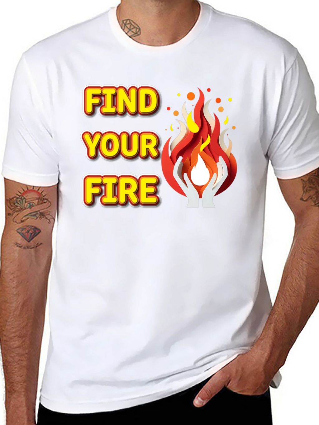 Find Your Fire Graphic Tee - Motivational T-Shirt