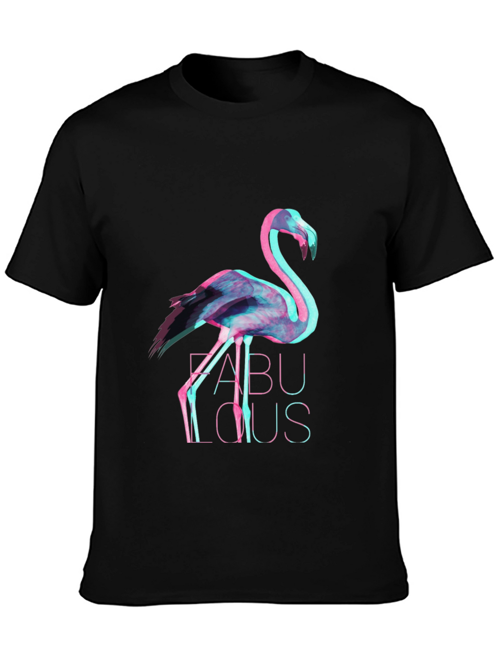 Trendy Flamingo Graphic Print T-Shirt