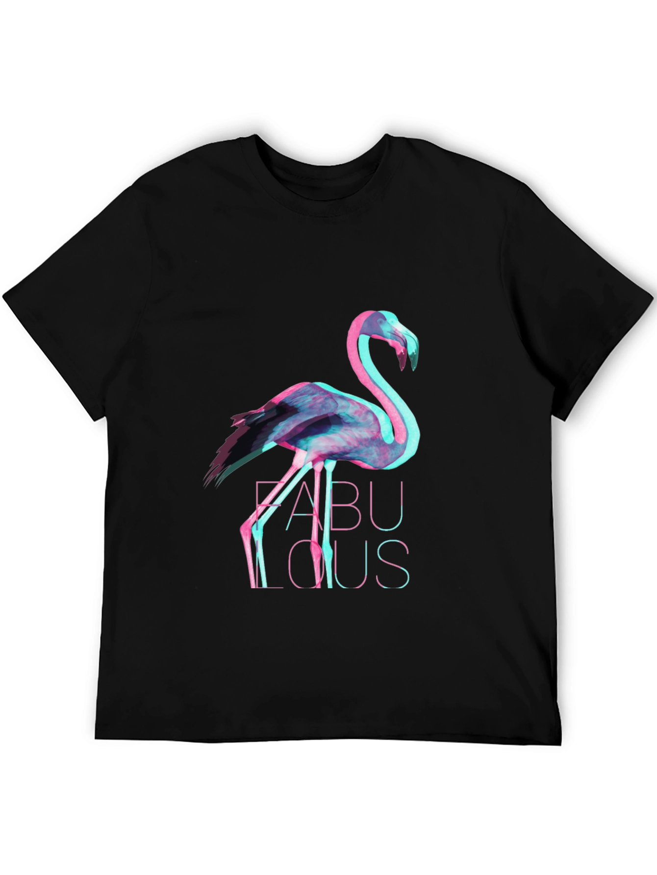 Trendy Flamingo Graphic Print T-Shirt