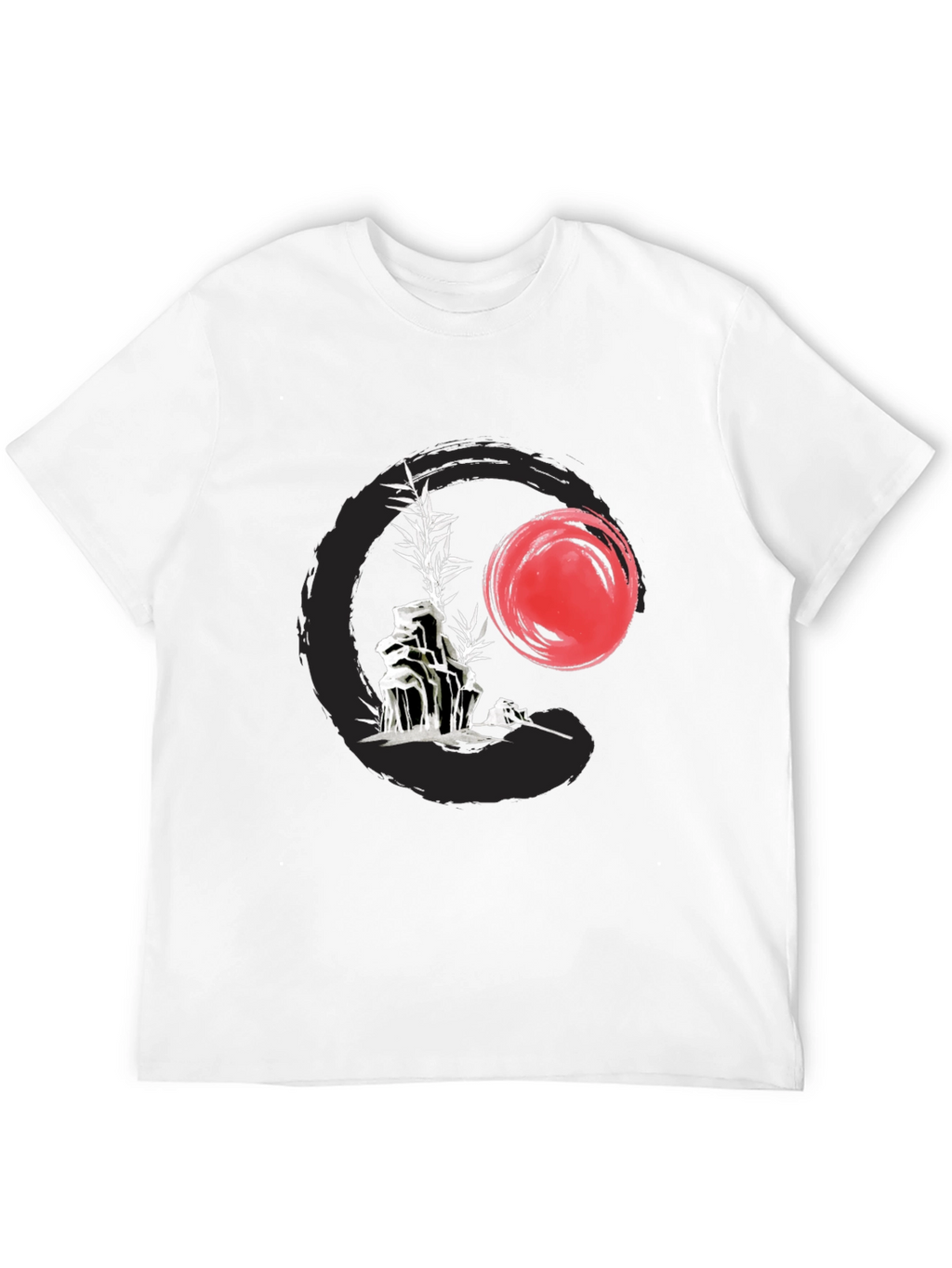 Zen Style Graphic Tee - Rock Garden & Sunset