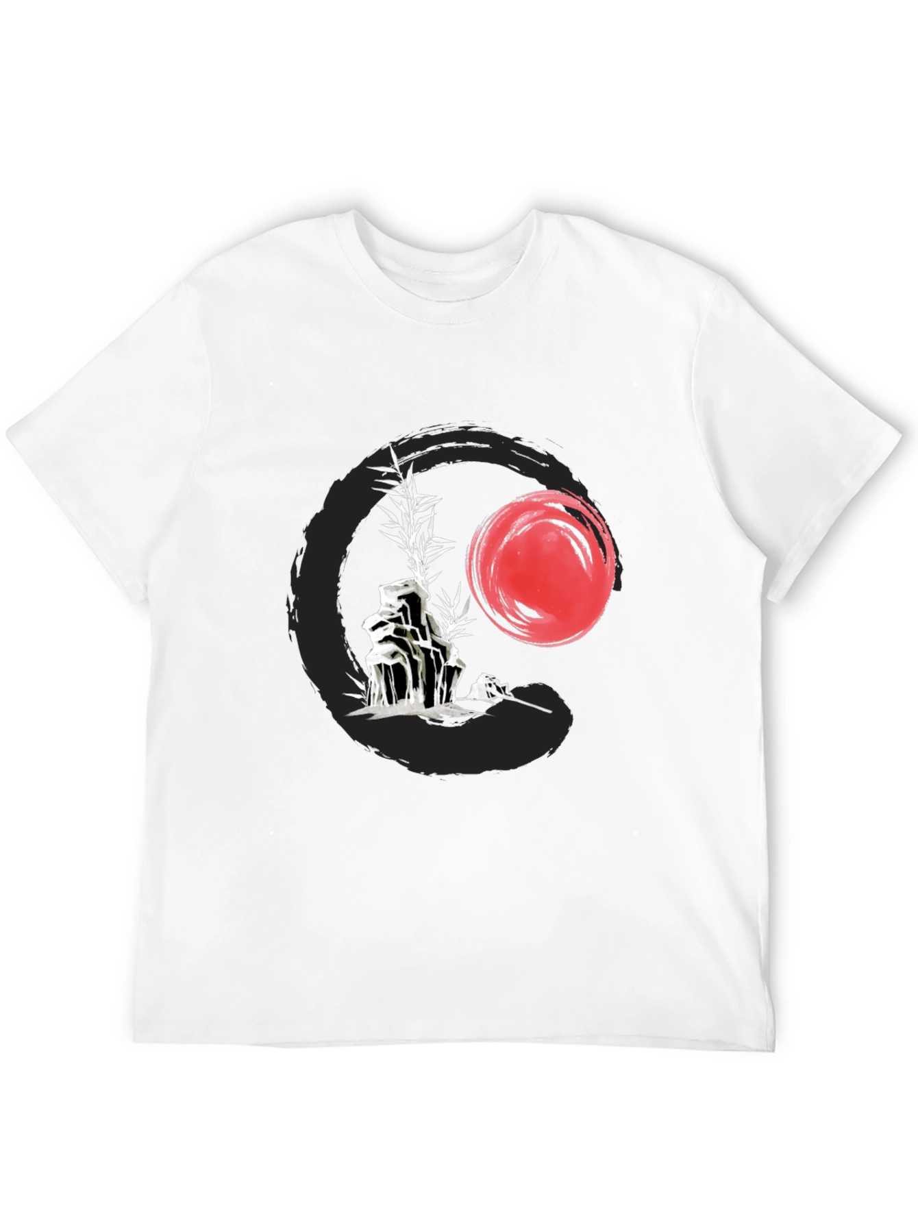 Zen Style Graphic Tee - Rock Garden & Sunset