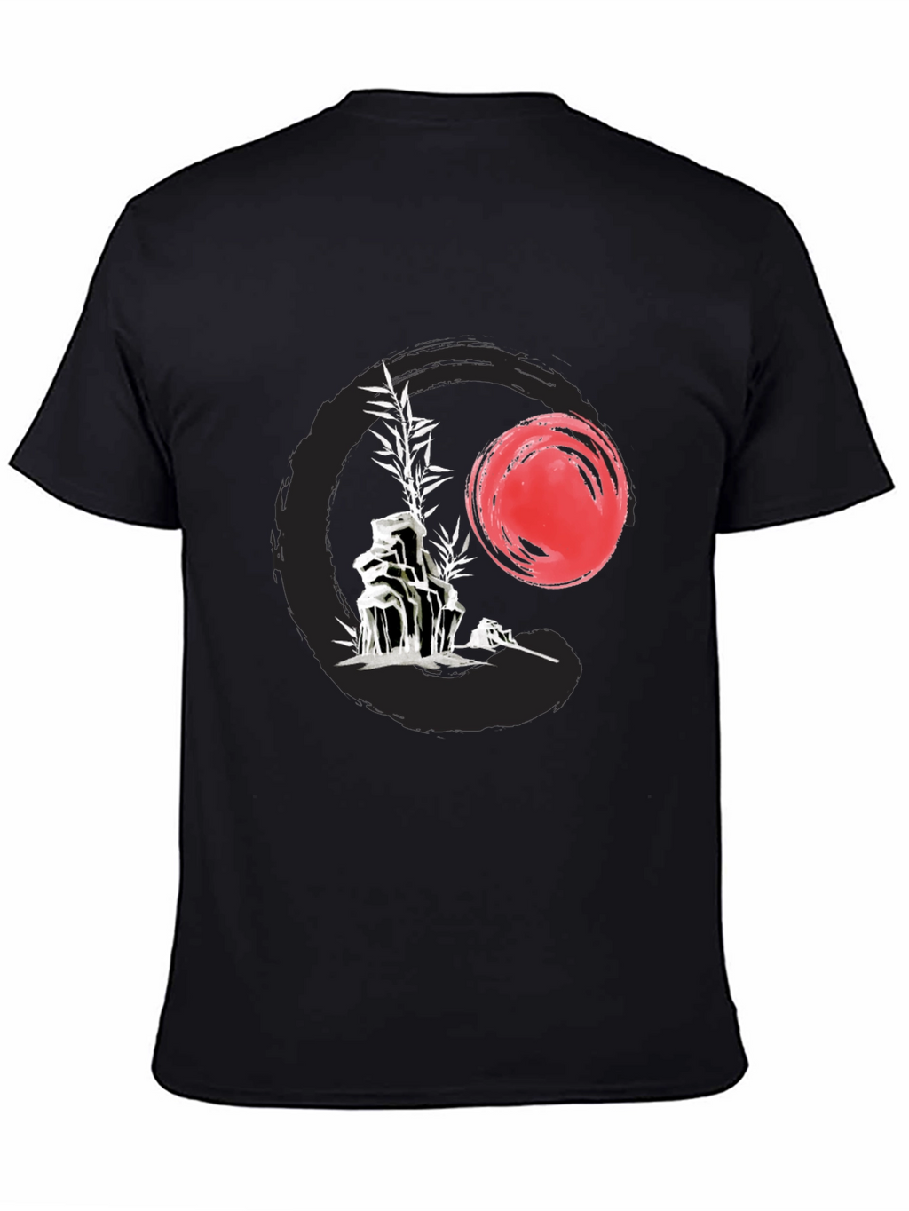 Zen Style Graphic Tee - Rock Garden & Sunset