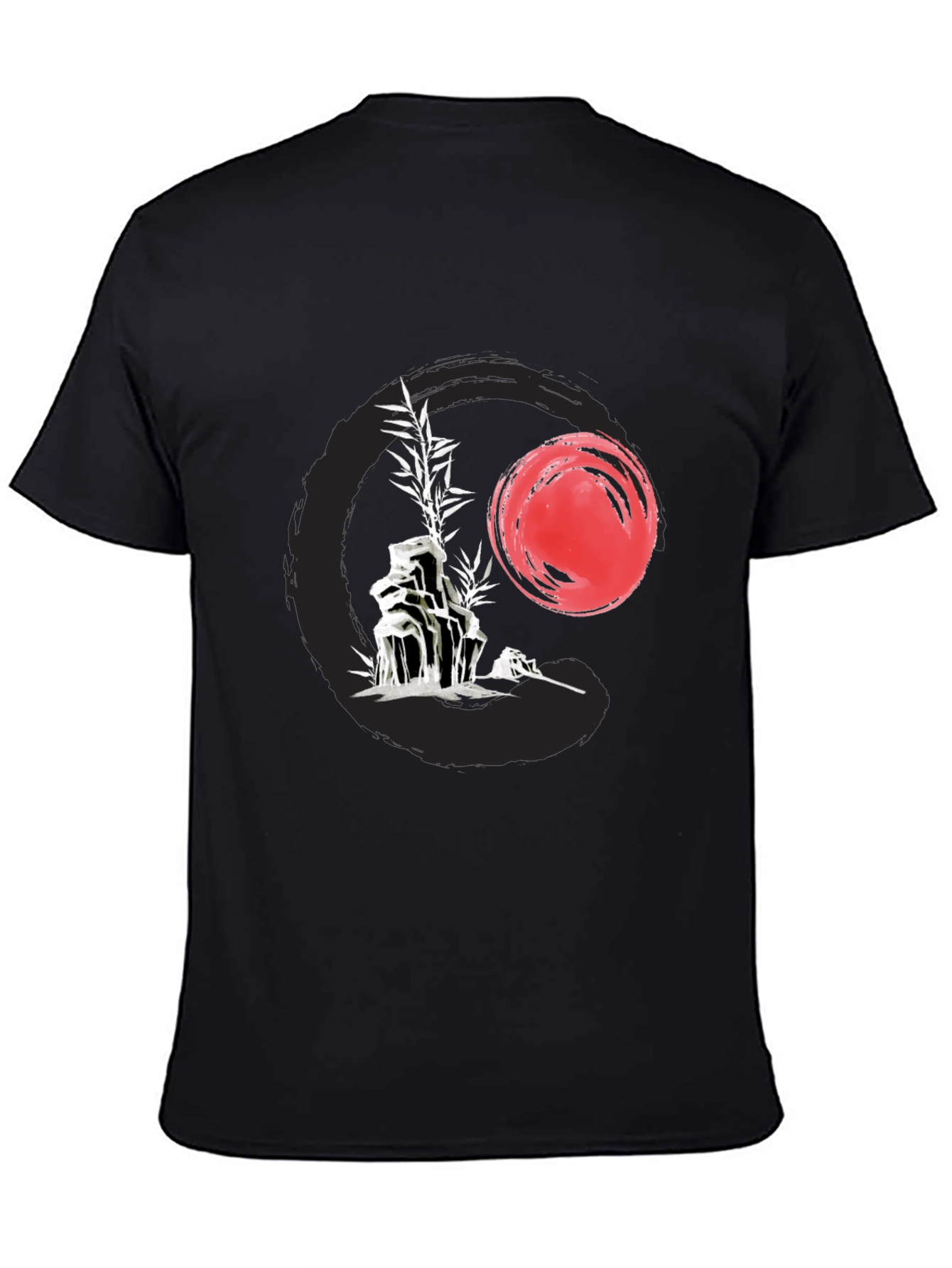 Zen Style Graphic Tee - Rock Garden & Sunset