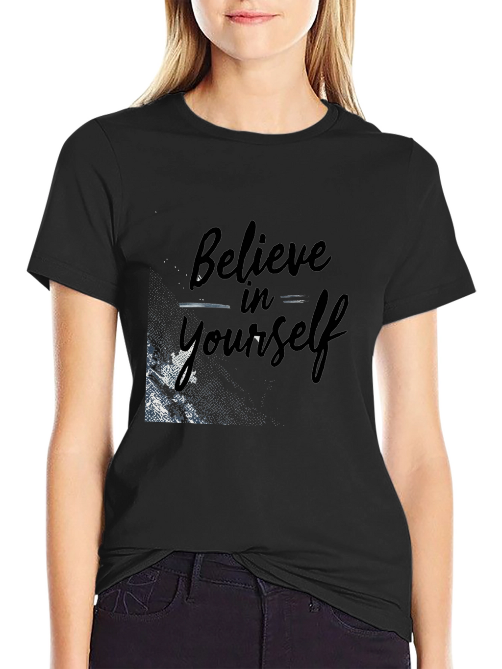 Believe in Yourself Black Graphic Tee