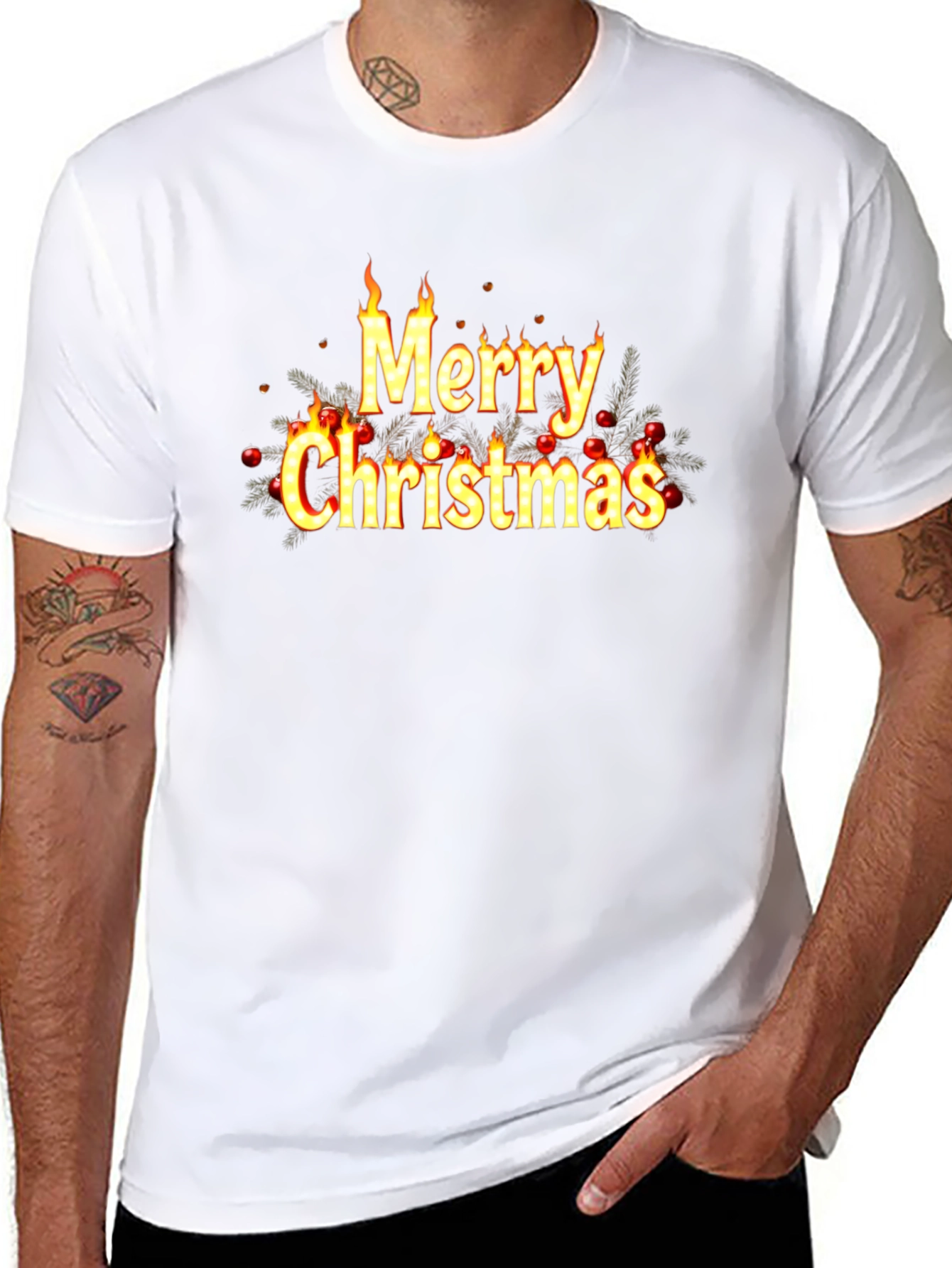 Festive Merry Christmas Graphic Tee - Holiday Style!