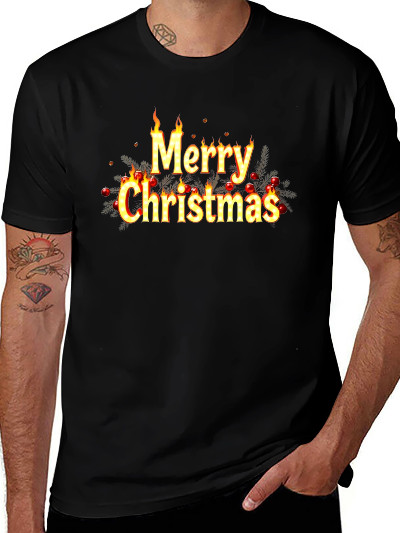 Festive Merry Christmas Graphic Tee - Holiday Style!