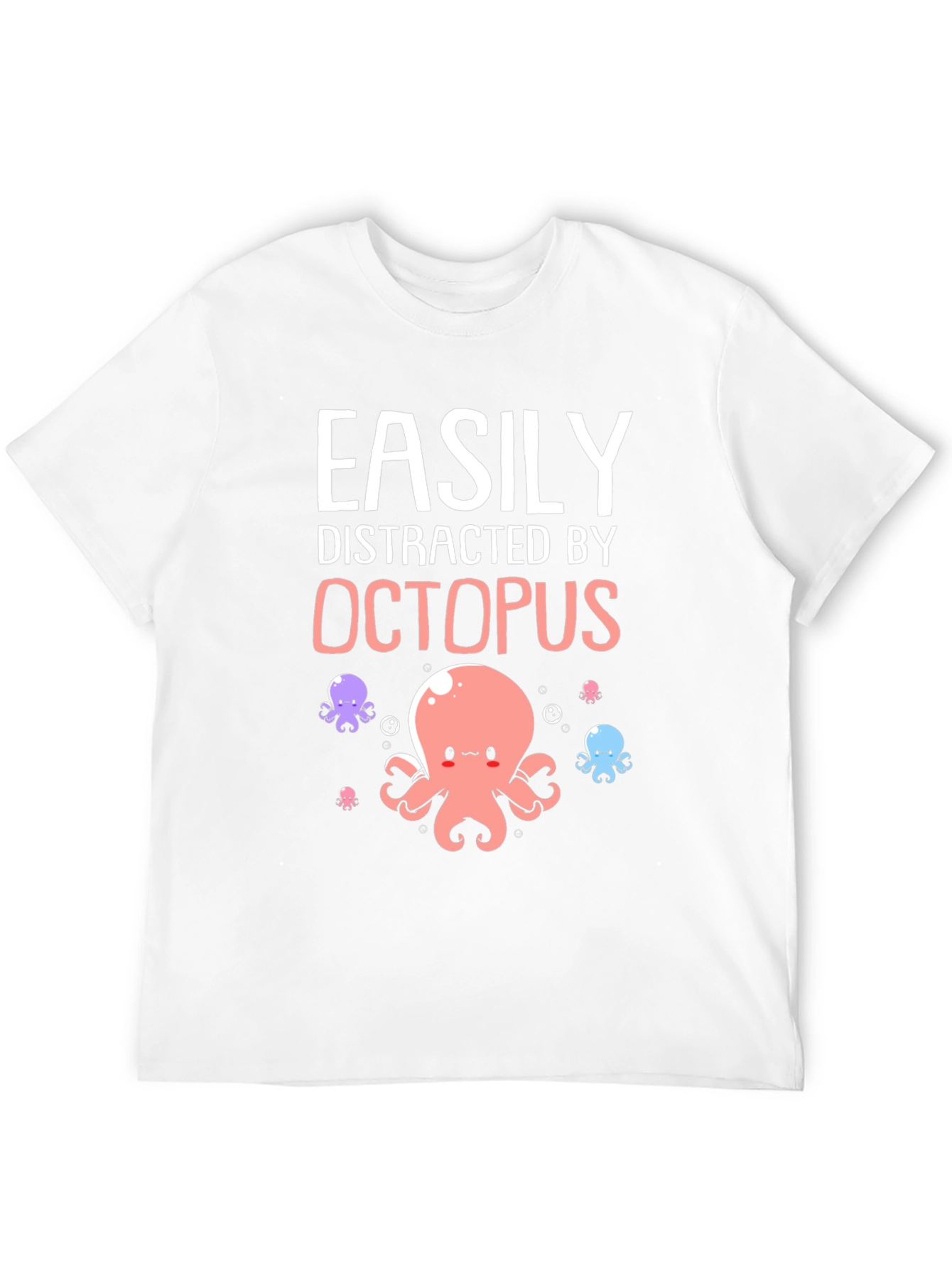 Easily Distracted By Octopus Graphic T-Shirt