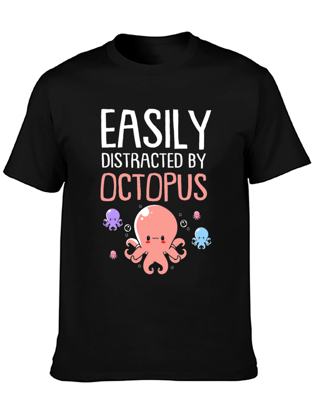 Easily Distracted By Octopus Graphic T-Shirt