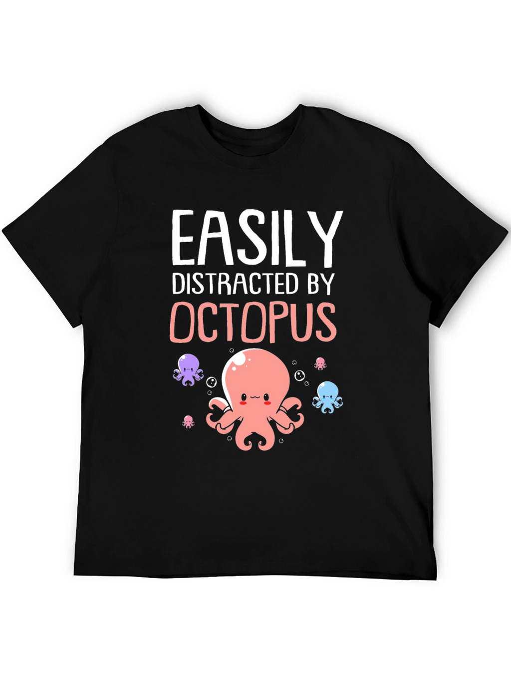 Easily Distracted By Octopus Graphic T-Shirt