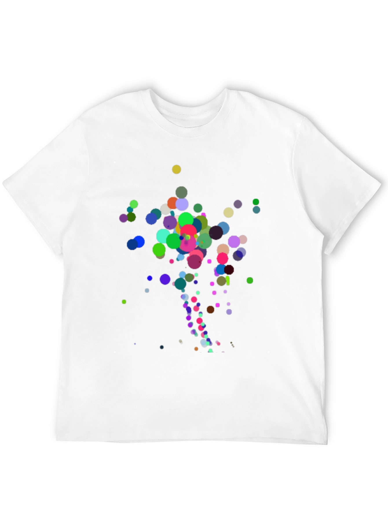 Abstract Polka Dot Design Black T-Shirt