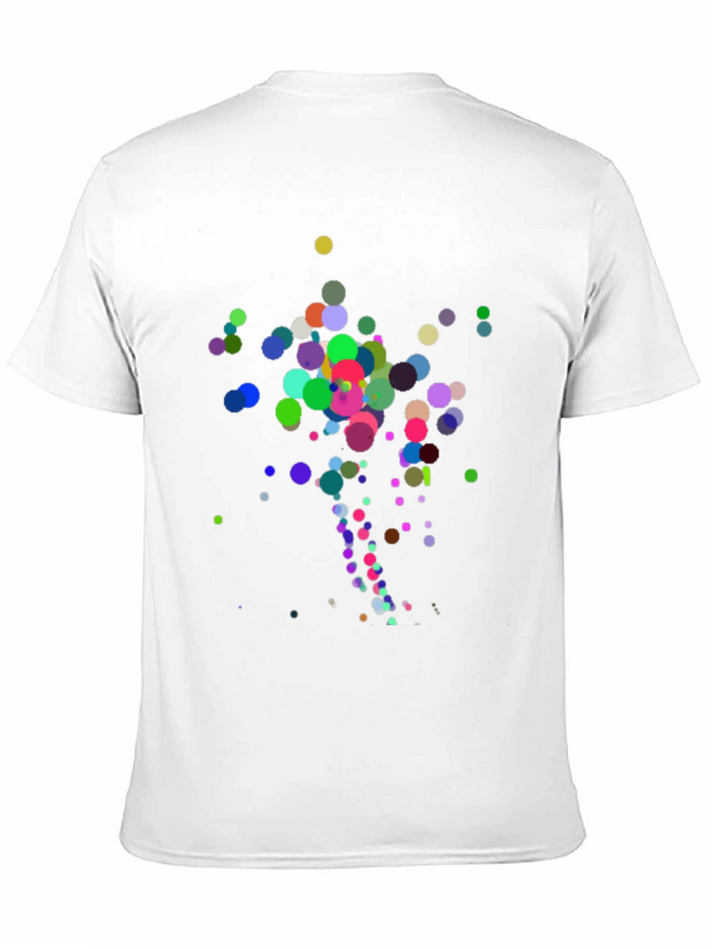 Abstract Polka Dot Design Black T-Shirt