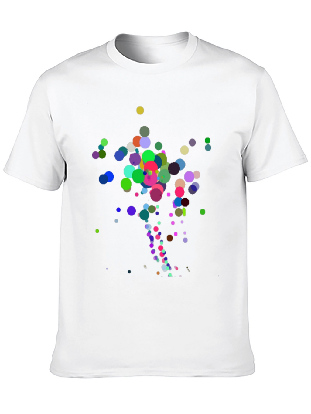 Abstract Polka Dot Design Black T-Shirt