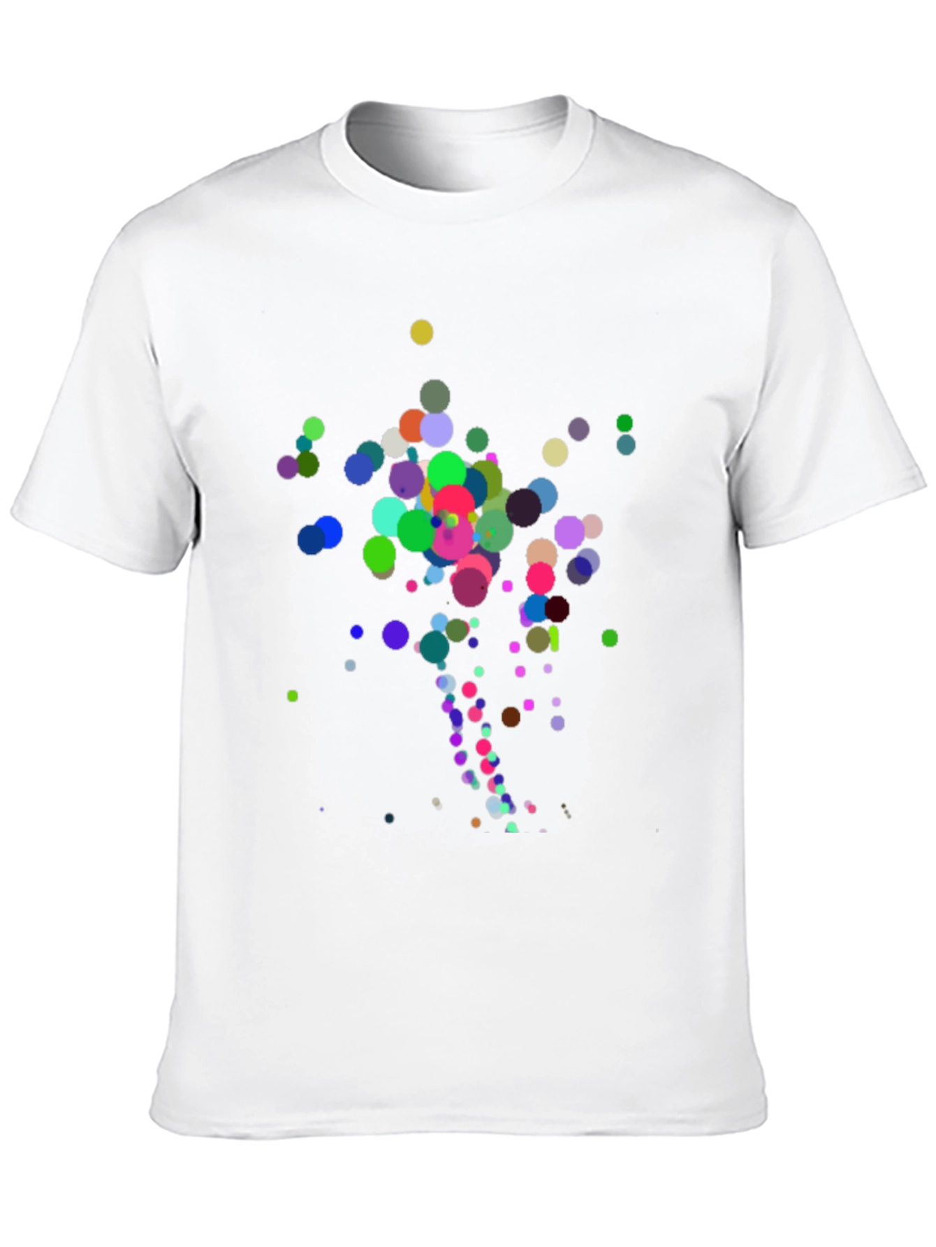 Abstract Polka Dot Design Black T-Shirt