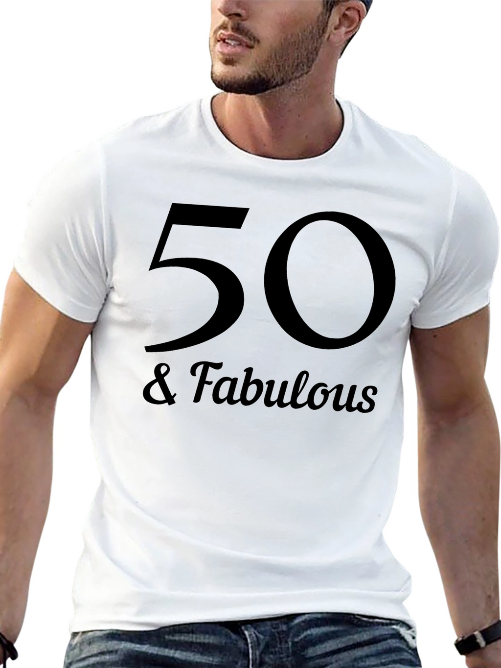 50 & Fabulous Black T-Shirt