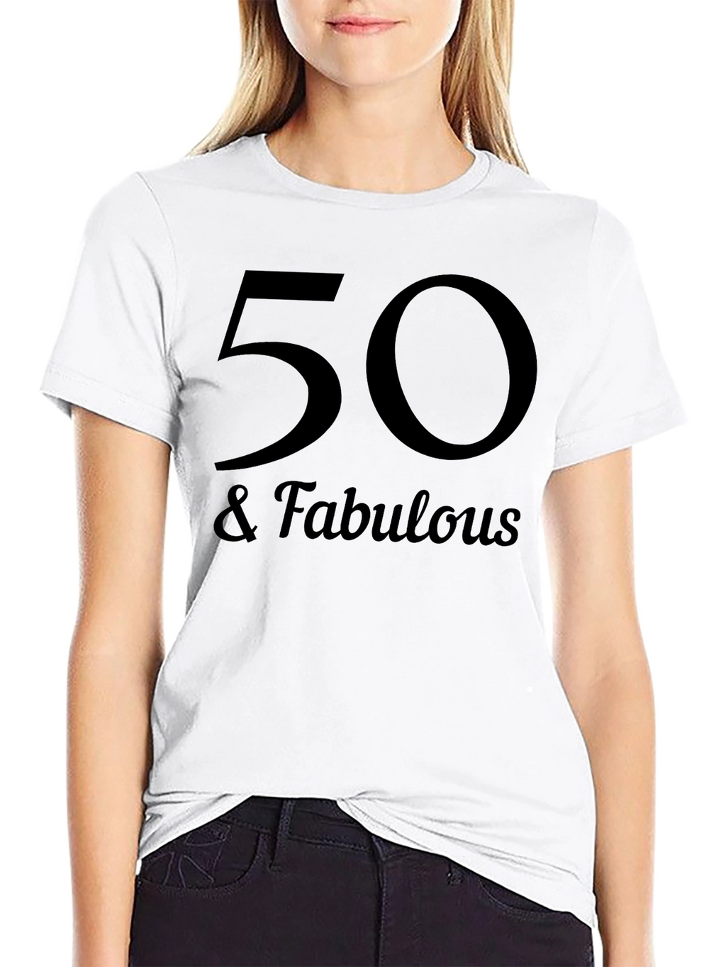 50 & Fabulous Black T-Shirt