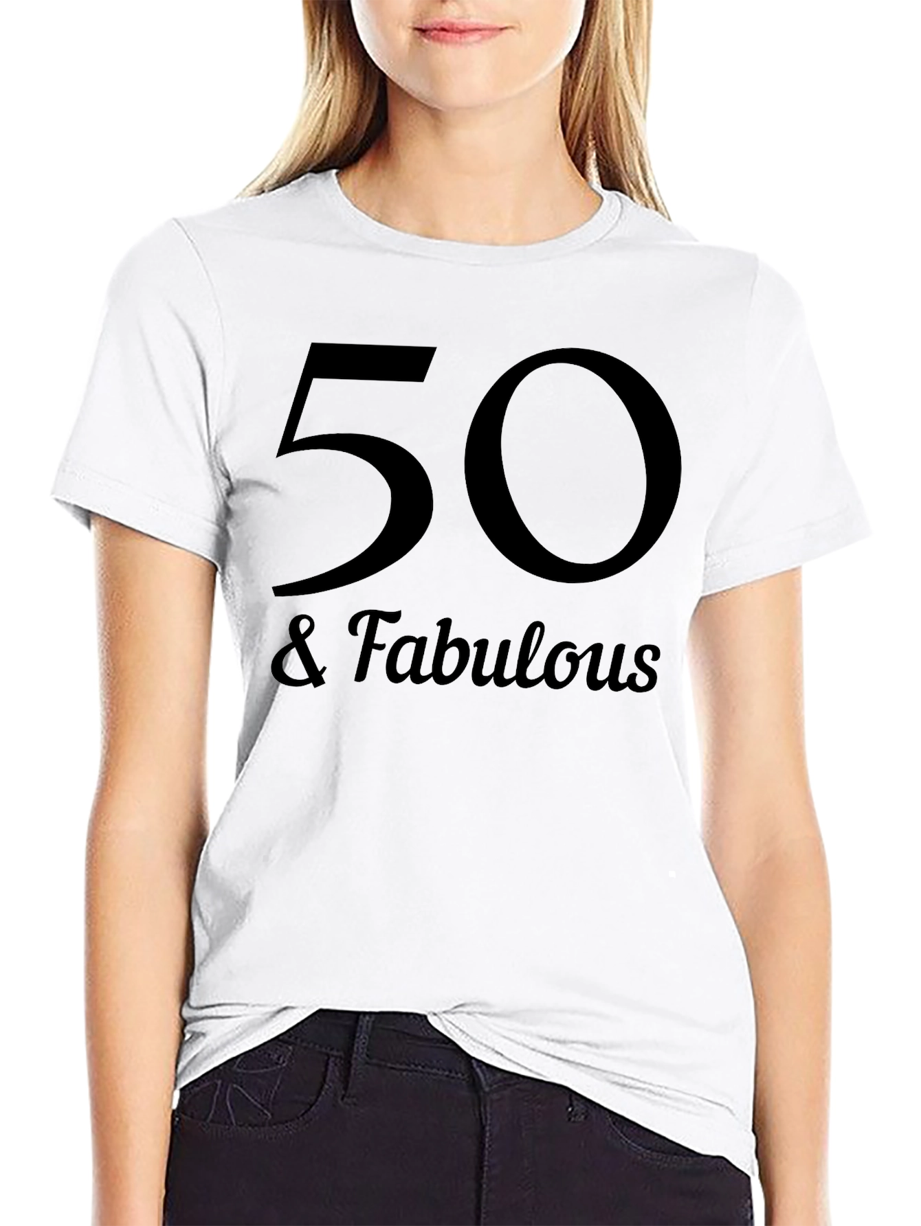 50 & Fabulous Black T-Shirt