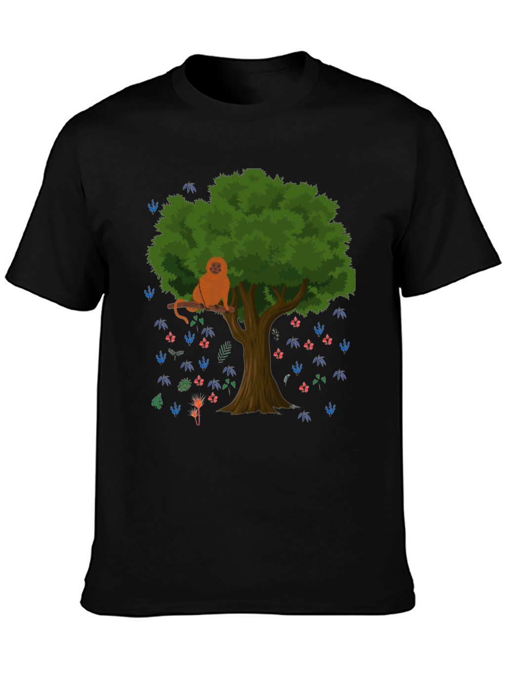 Monkey in Tree Graphic T-Shirt