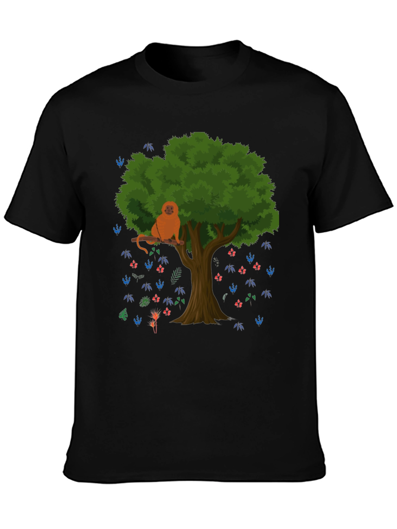 Monkey in Tree Graphic T-Shirt