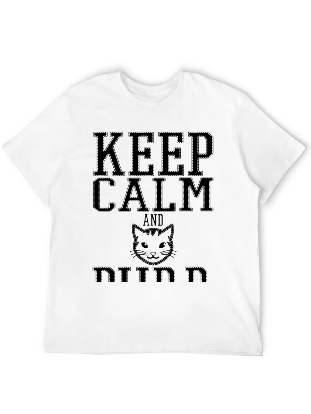 Keep Calm and Kitten On Black Tee