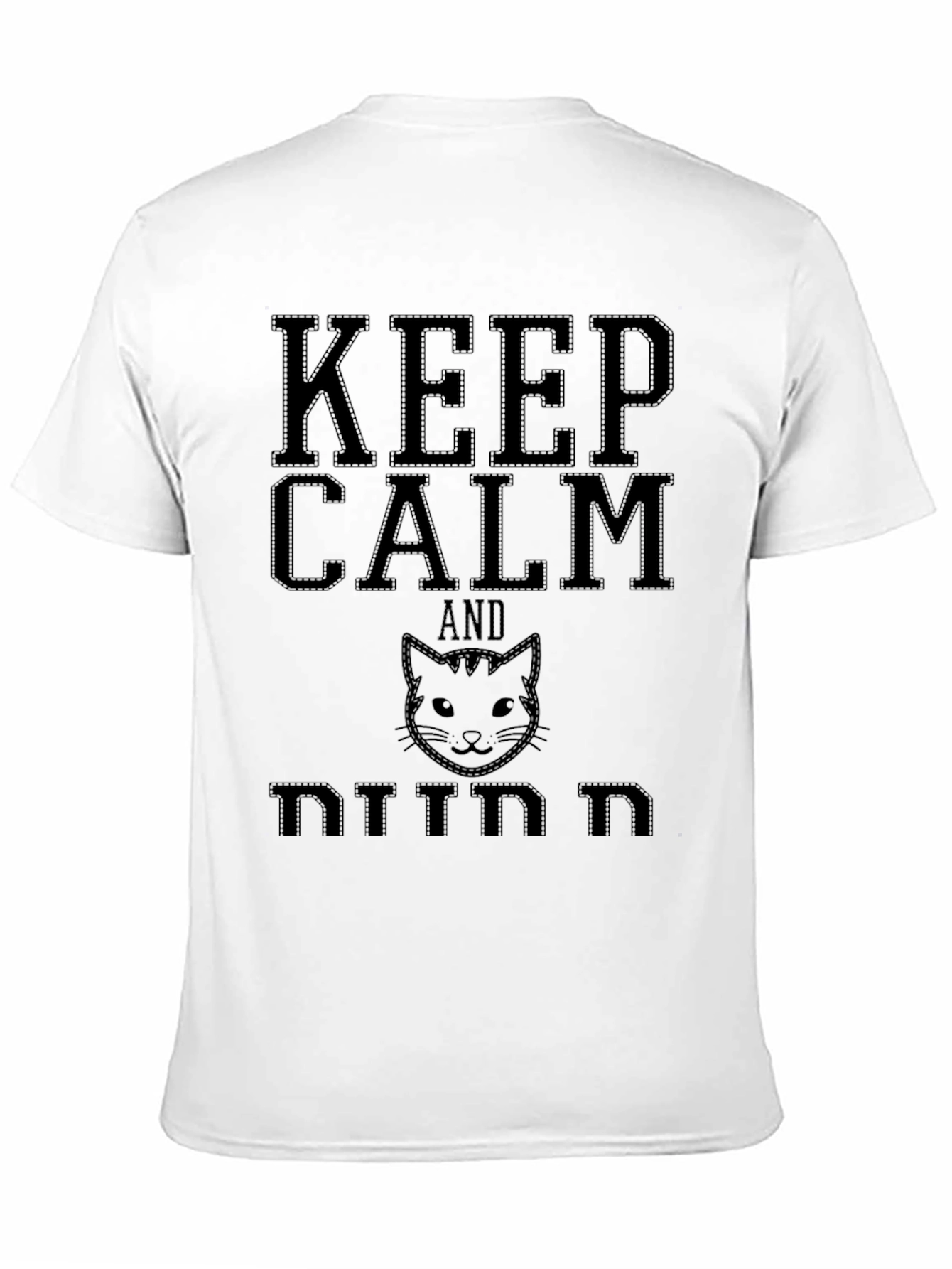 Keep Calm and Kitten On Black Tee