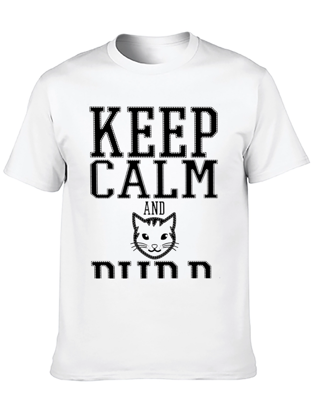 Keep Calm and Kitten On Black Tee