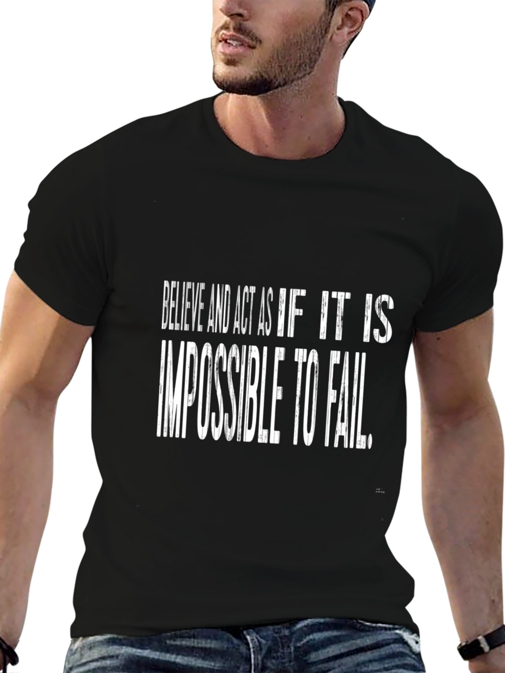 Motivational T-Shirt: Believe Act Achieve