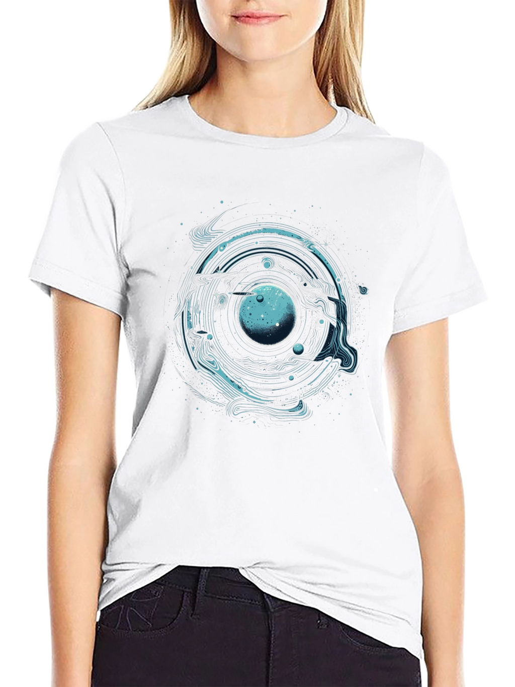 Cosmic Orbit Black T-Shirt
