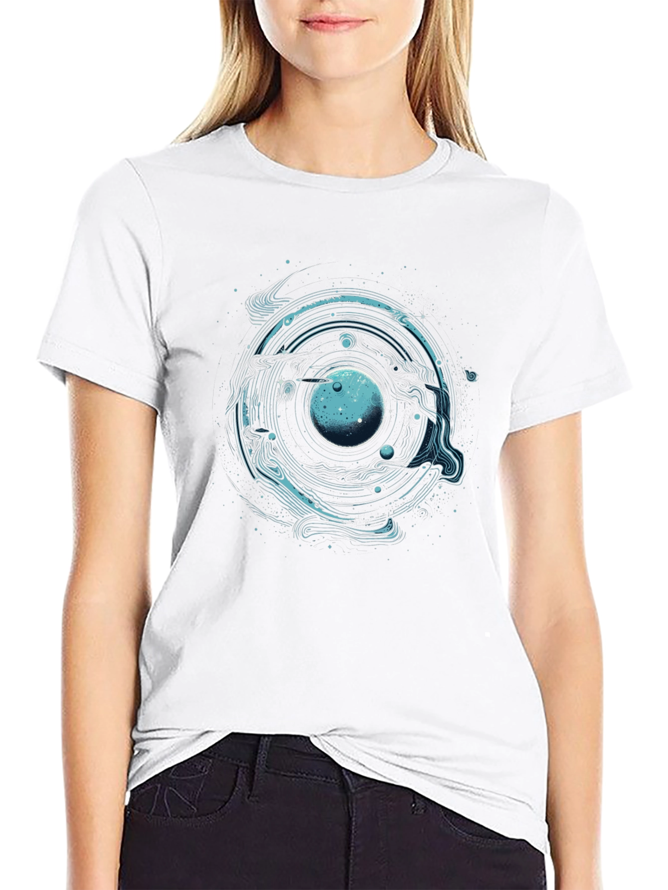 Cosmic Orbit Black T-Shirt
