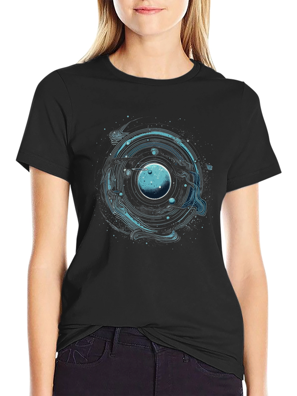 Cosmic Orbit Black T-Shirt