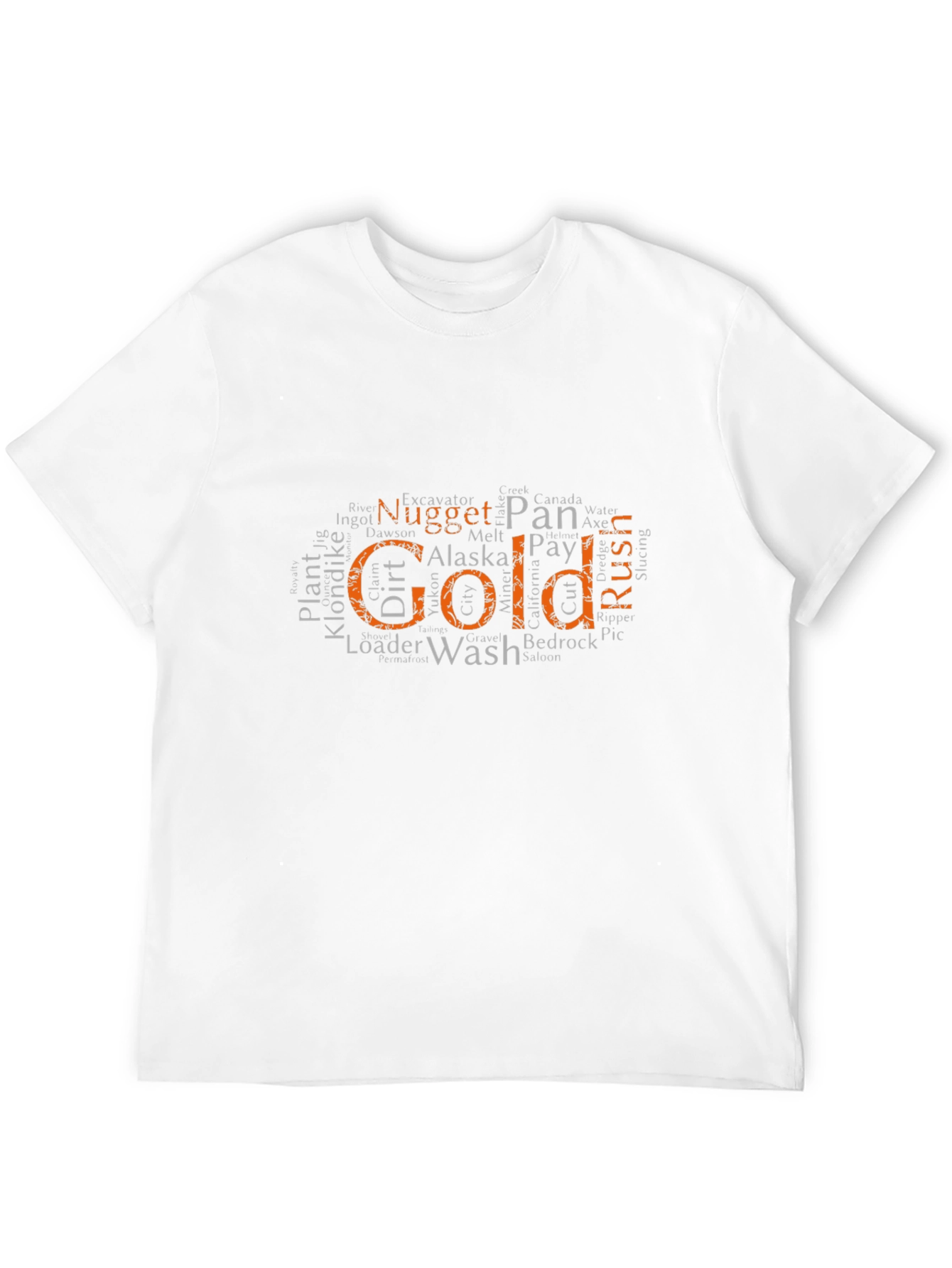 Gold Mining Word Cloud T-Shirt - Prospector Gift